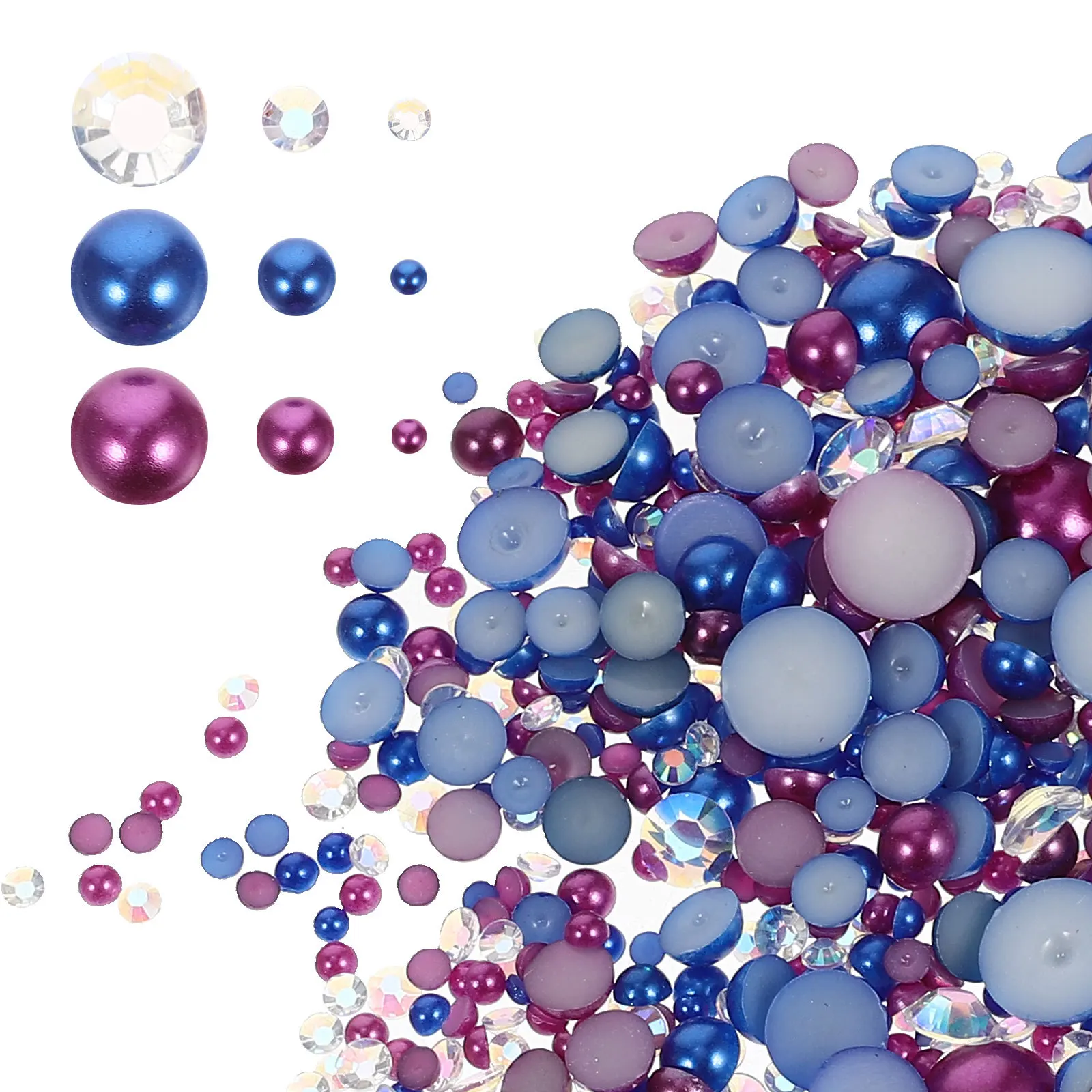 Breloques pour ongles en Imitation de perles, en résine à dos plat, décorations artistiques à faire soi-même, décalcomanies de manucure exquises, multifonctions pour Salon de maison