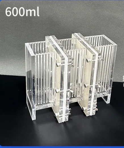 تفاعل كهروكيميائي خلية كهروكيميائية من النوع H ، خلية غشاء غير محكمة الغلق ، اثنان في ثلاثة زجاج عضوي قابل للفتح #4