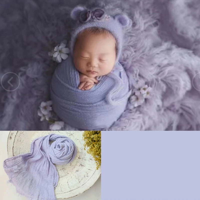 67JC Infantil Photoshoot Props Swaddling Blanket DIY Foto Props Baby Photo Acessórios