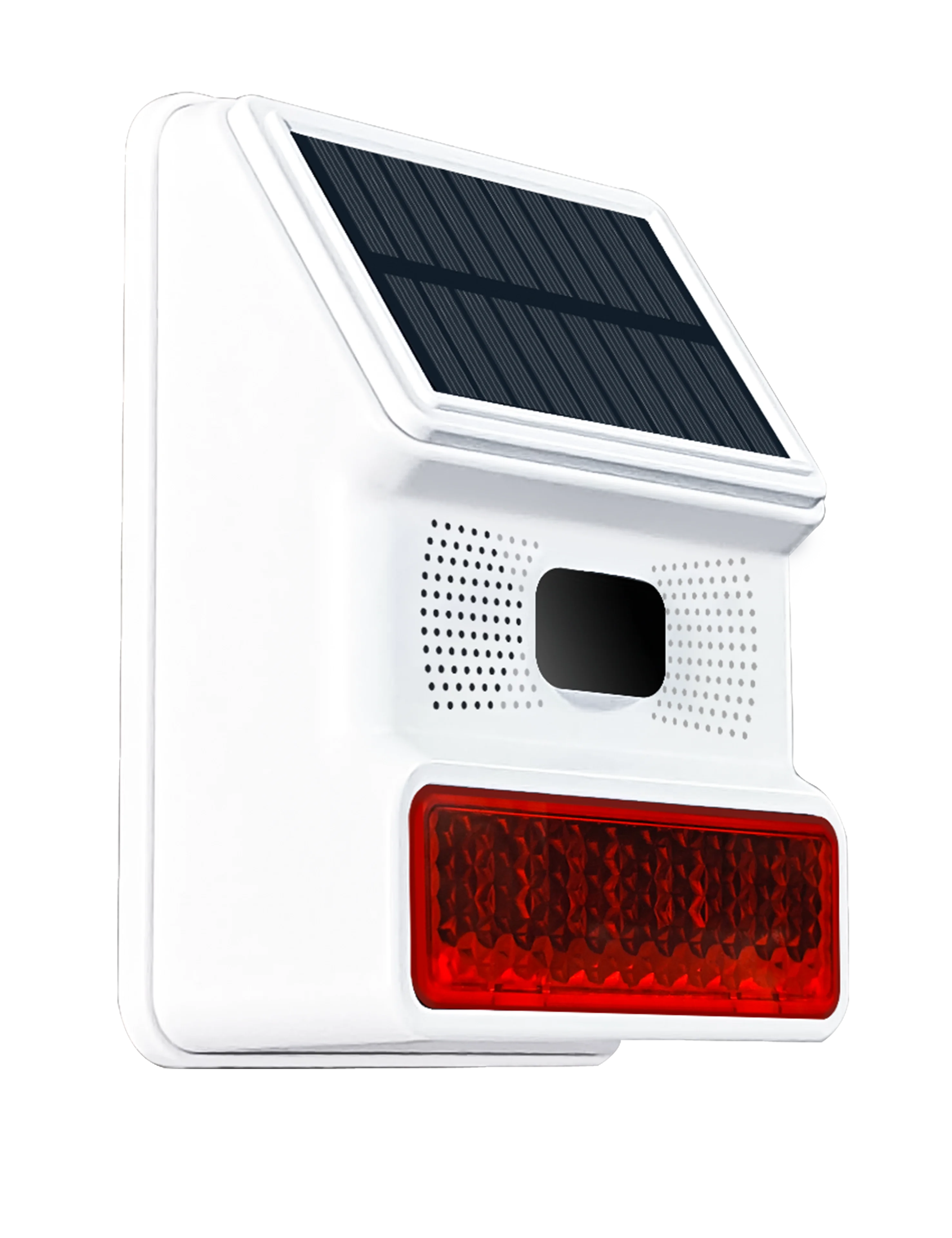 Solar Powered Sound and Light Alarm Motion Sensor for Farmhouse 110dB Siren Audible Alarm Flashing Warning Strobe Security Alarm