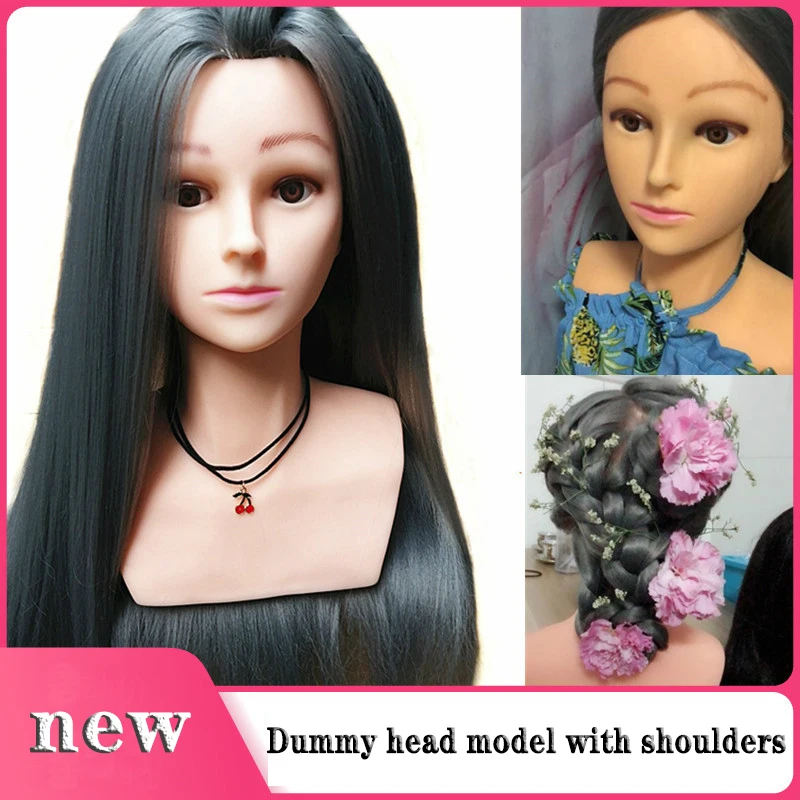 

Mannequin head doll head Shoulder dummy head model braided hair plate hair curler model dummy head hairdressing head model real