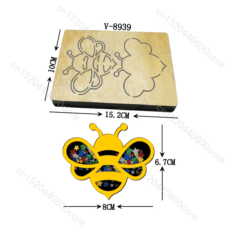 

Деревянные штампы для резки пчел, новый скрапбукинг, несколько размеров, V-8939