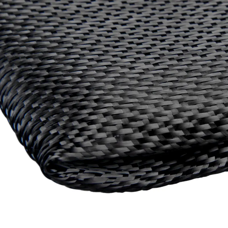 3K Black Carbon Fiber Cloth Fabric Plain Weave 2-2 Twill Weaving 200g 100 x100cm