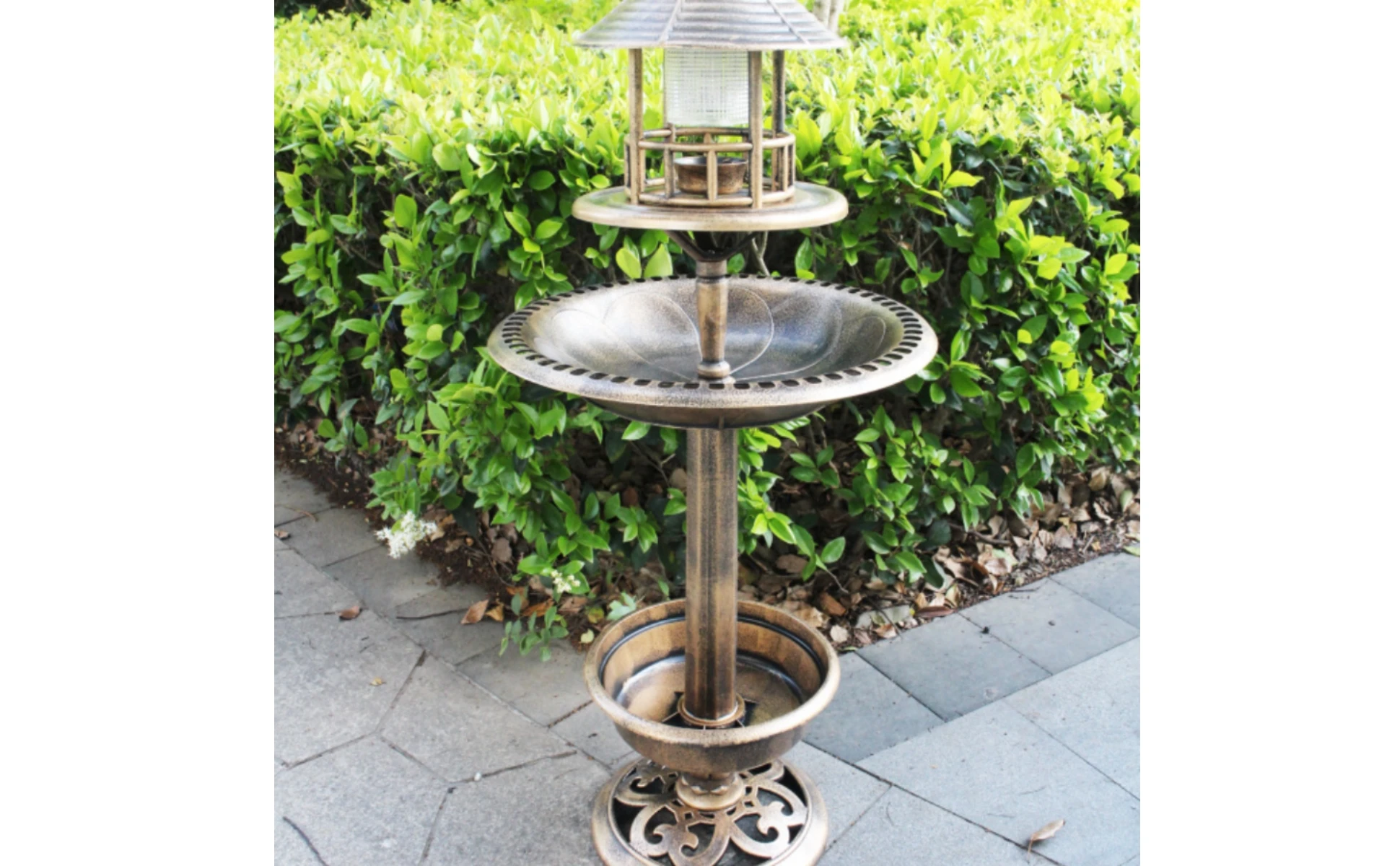 Decorative Birdbath Combo Scalloped Solar Bird Bath Garden Decor PP Plastic for Outdoor Decorative Birdbath Combo Scalloped Solar Bird Bath Garden Decor PP Plastic for Outdoor