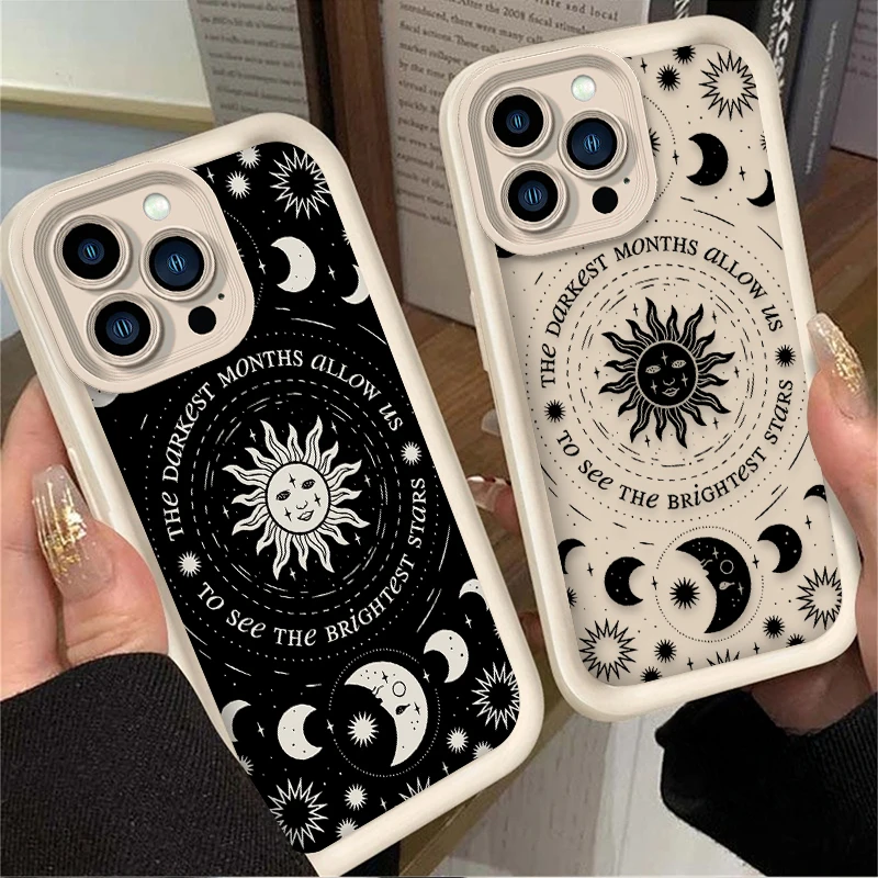 Luxury Retro Moon Sun God Phone Case For OnePlus 12 12R 11 11R 10R 8T Nord CE Ace 2 3 4 Lite 4G 5G Soft Silicone TPU Back Cover