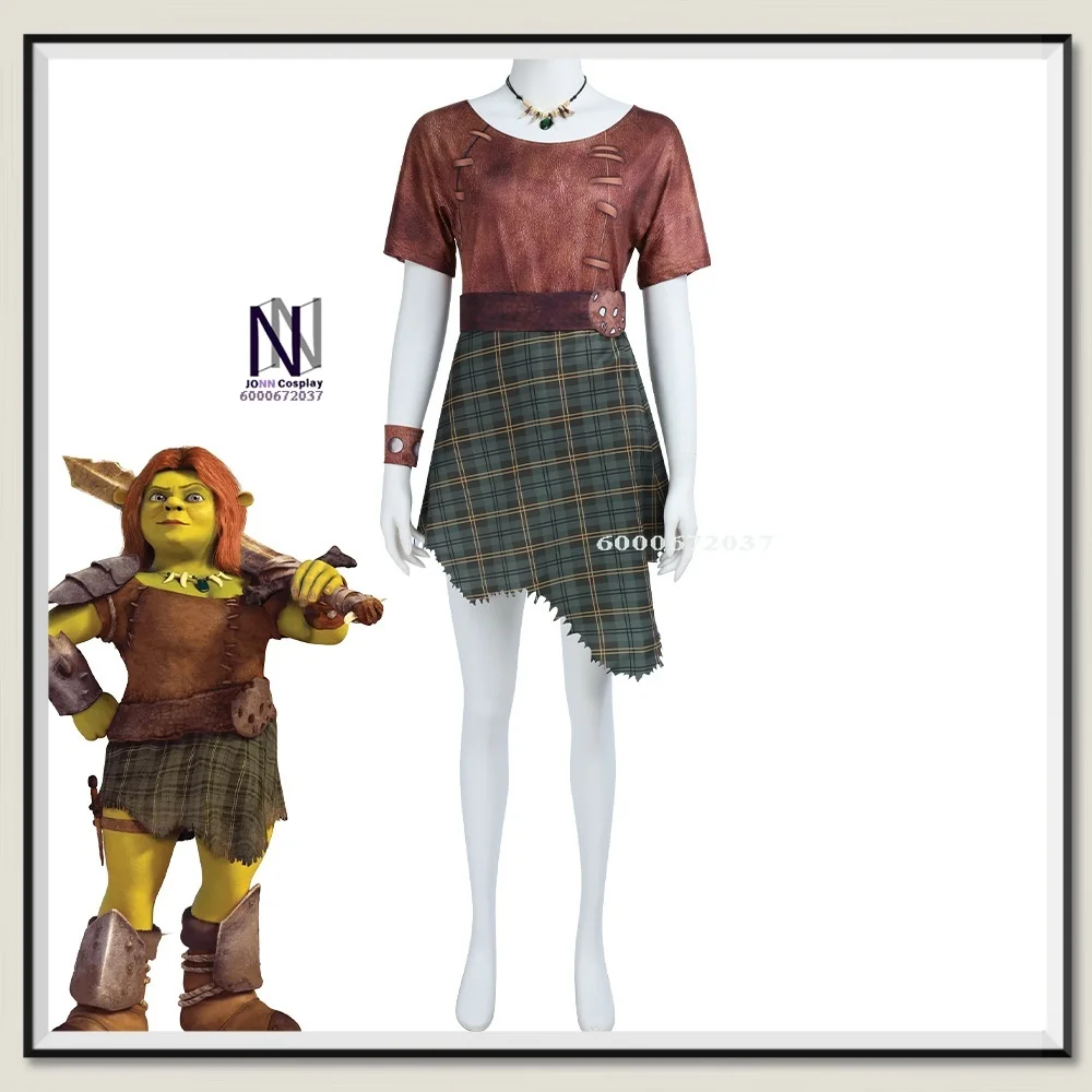 

Movie Shrek Cosplay Costume Anime Fiona Outfits Role Playing Dress Full Set for Women Adult Comic Con Halloween Party Outfit