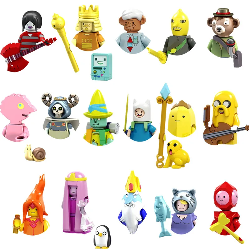 PG8141 Anime Cartoon Doll Building Blocks Kawaii Banana Man Shark Educational Toys Children's Home Gift Constructor Adventure