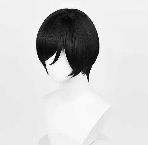 New! Ada Wong Cosplay Wig Short Black Anime Cosplay Wig Heat Resistant Synthetic Hair Role Play Wigs