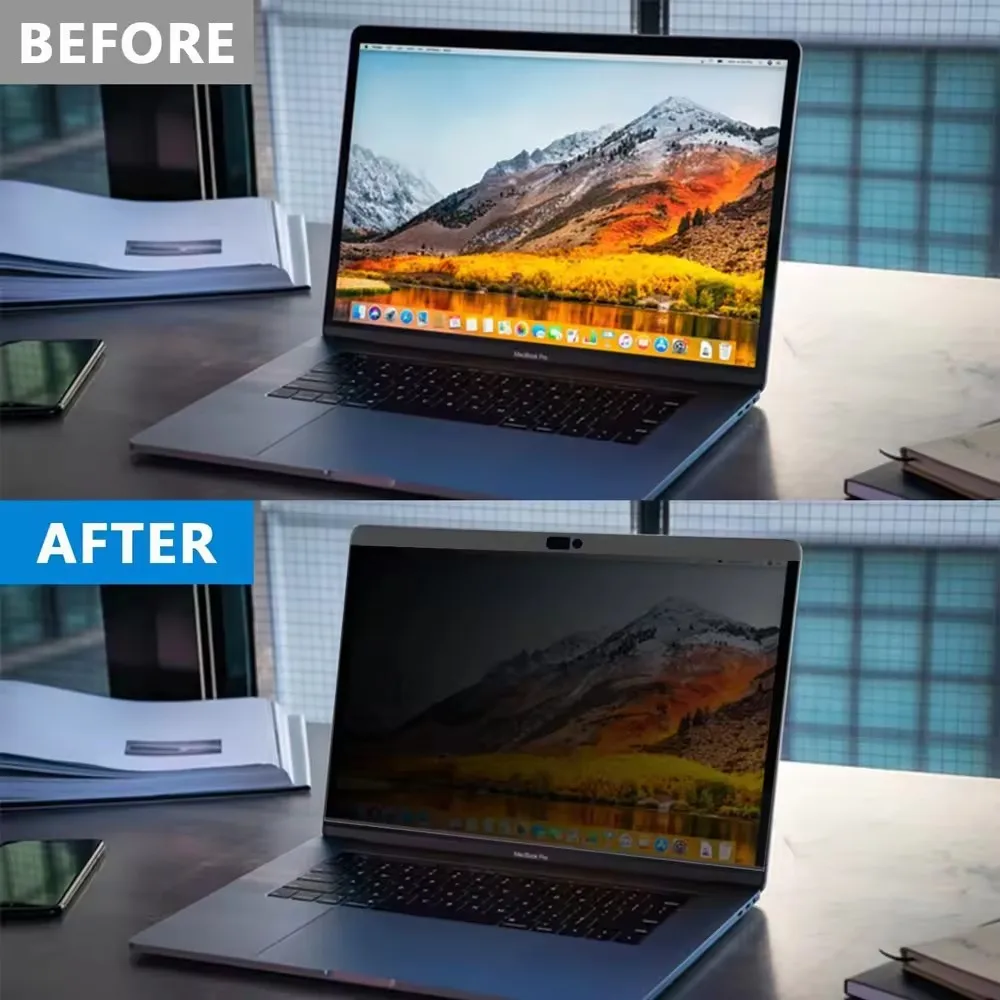 واقي شاشة خصوصية مغناطيسي لماك بوك ، مضاد للتجسس ، غشاء حماية مضاد للزقزقة ، مرشح حماية ، 13 بوصة ، أو ، 15 بوصة ، M1 ، M2 ، M3 Pro ، 14 بوصة ، 16 بوصة ، من من