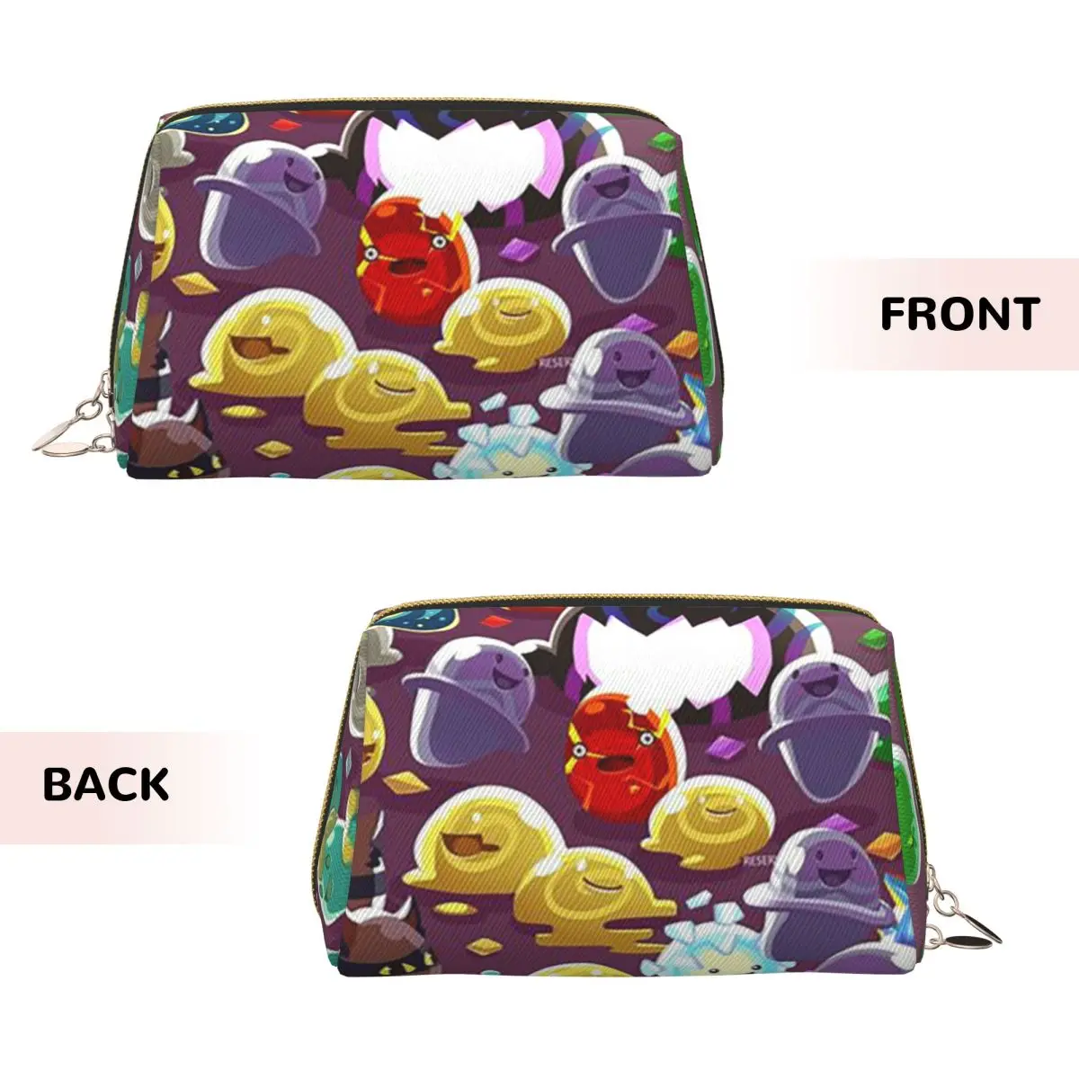 Slime Rancher Cartoon Game Anime Cute Women Cosmetic Bag Travel Makeup Organizer Pouch Toiletry Storage Dopp Kit Case