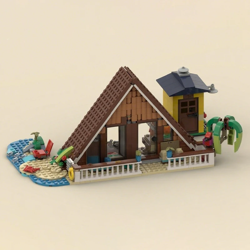 

502pcs MOC Creator 3 1 Frame Cabin Model Building Blocks Christmas Gift Architecture Toys Creative Idea Education Brick Kids