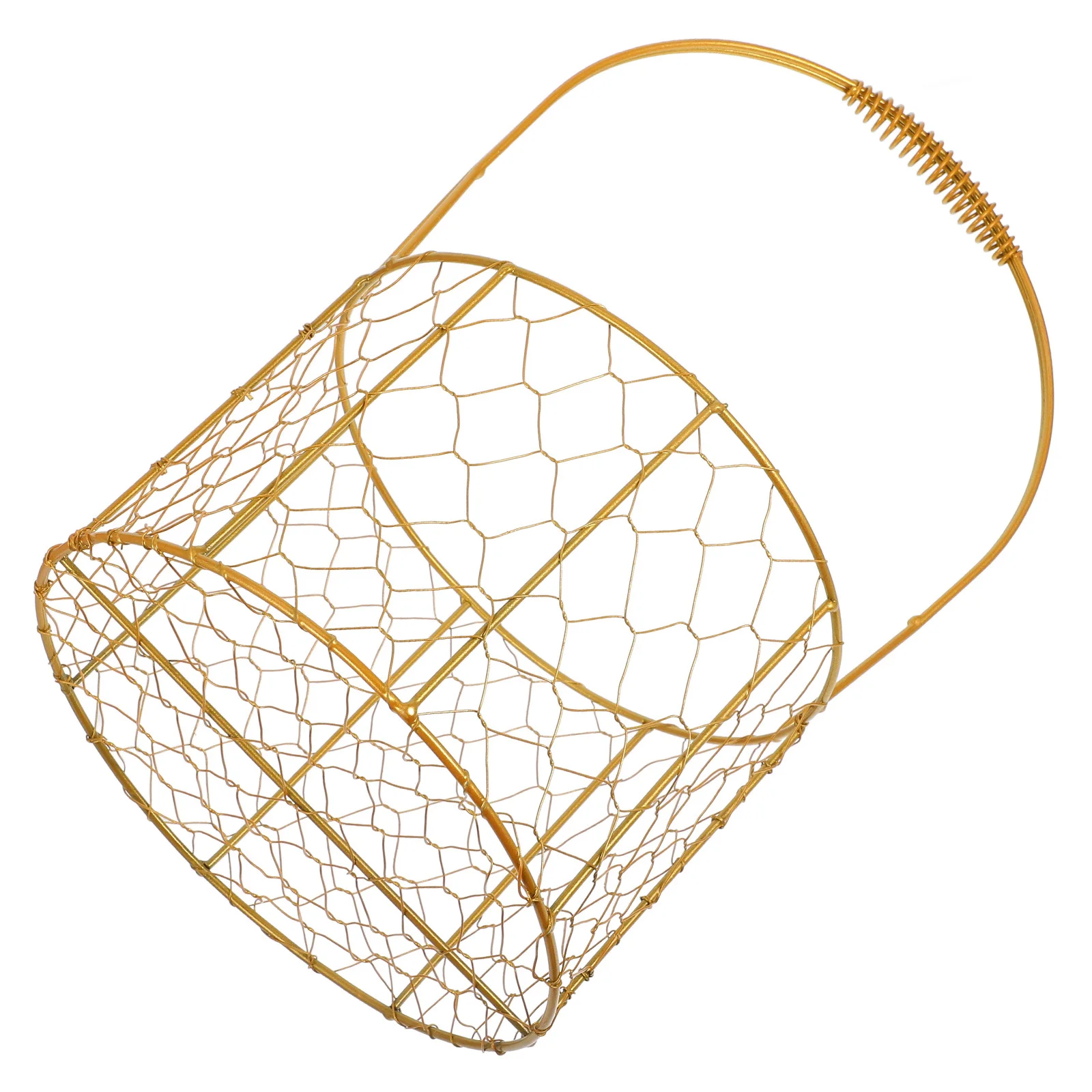 Cesta grande para cápsulas de café, organizador de alambre de Metal, soporte de almacenamiento, crema de café, aperitivos y dulces, cesta de boda de Metal dorado