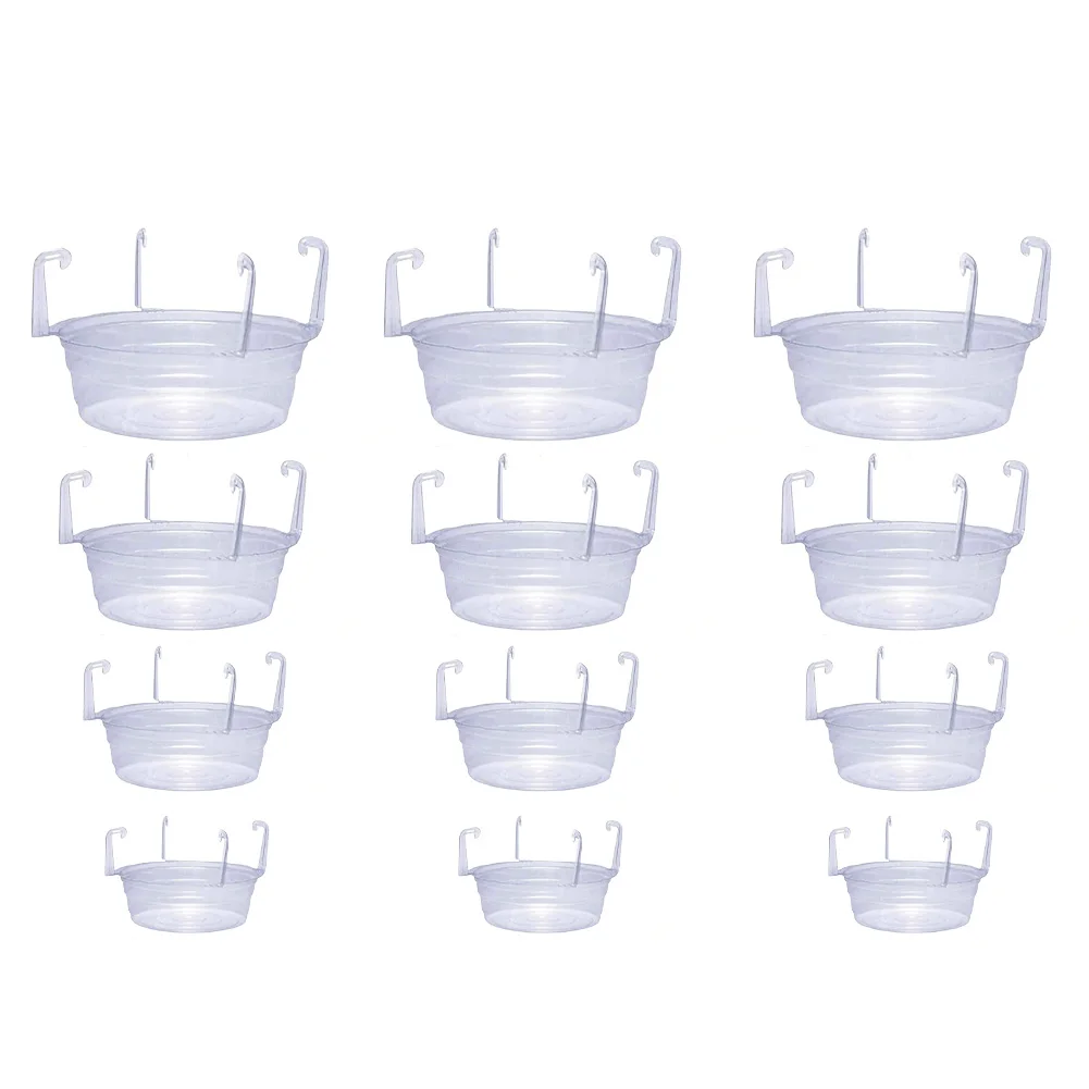 For Hanging Planters Transparent Tray Hanging Basket Tray Outdoor Gardening Efficient Water Collection Tray Hanging Basket