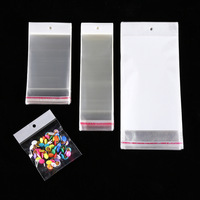 100pcs Transparent Self Adhesive Bag Plastic Hanging Opp Pouches Seal Gift Bag for Handmade Jewelry Display Retail Packing Bags