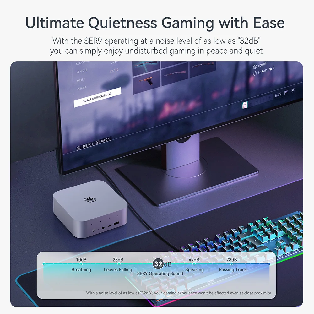 Beelink SER9 PRO AMD Ryzen AI 9 HX370 Powerful AI PC DDR5 Mini