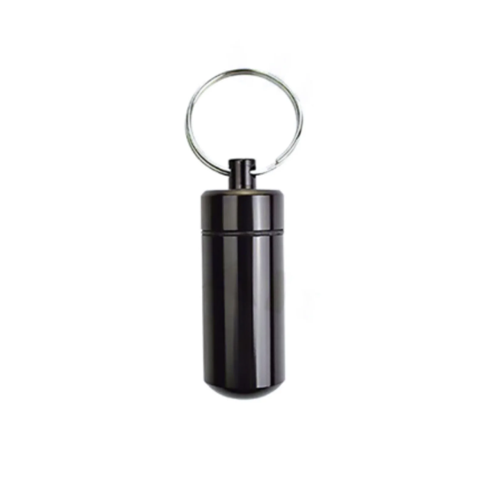 5Pcs Metal Mini Outdoor Pill Box Keychain Waterproof Aluminum Alloy Case Pill First Aid Bottle Cache Drug Holder Container 4.8cm