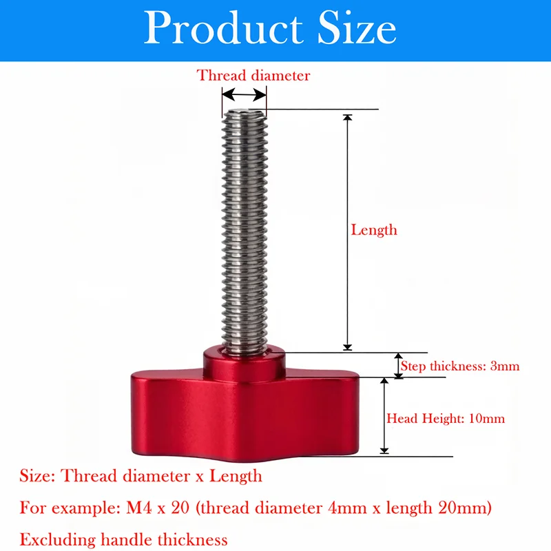 T-shaped Hand Screw M3 M4 M5 M6 M8 1/4