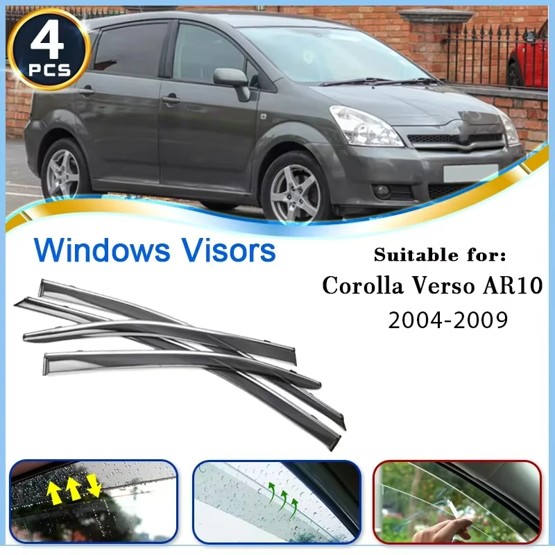 

Car Window Visors For Toyota Corolla Verso 2004 2009 Accessories Verso AR10 2005-2008 Deflector Windshields Weathershields Tools