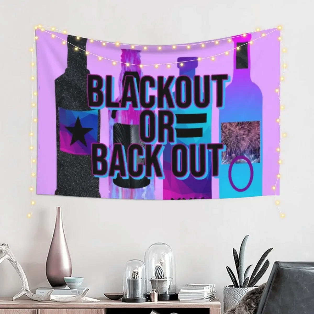 blackout or back out bottles Tapestry Wall Decorations Bed Room Decoration Decor For Room Wall Decoration Items Tapestry