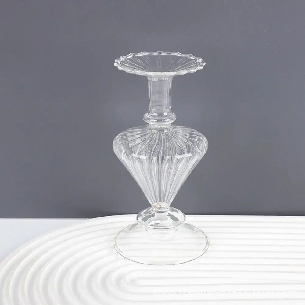 

Light Luxury Glass Hydroponic Vase Exquisite High-grade Transparent Plant Pot Elegant Desktop Vase Container Home Decor