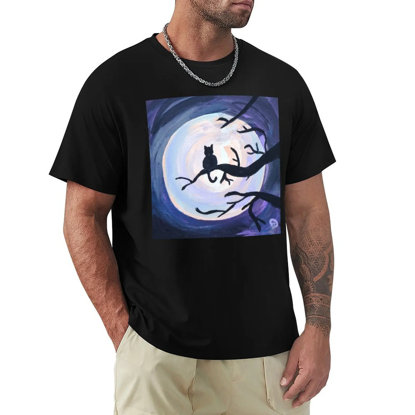 Howl at the Moon - Original artwork by Dody Denman T-Shirt Christmas Casual Tee Shirt