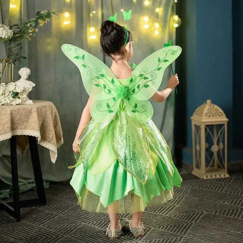 Green Fairy Ladies Fairy Fancy Dress Fancy Girl Flower Fairy Tinker Bell  Dress Boys Halloween Peter