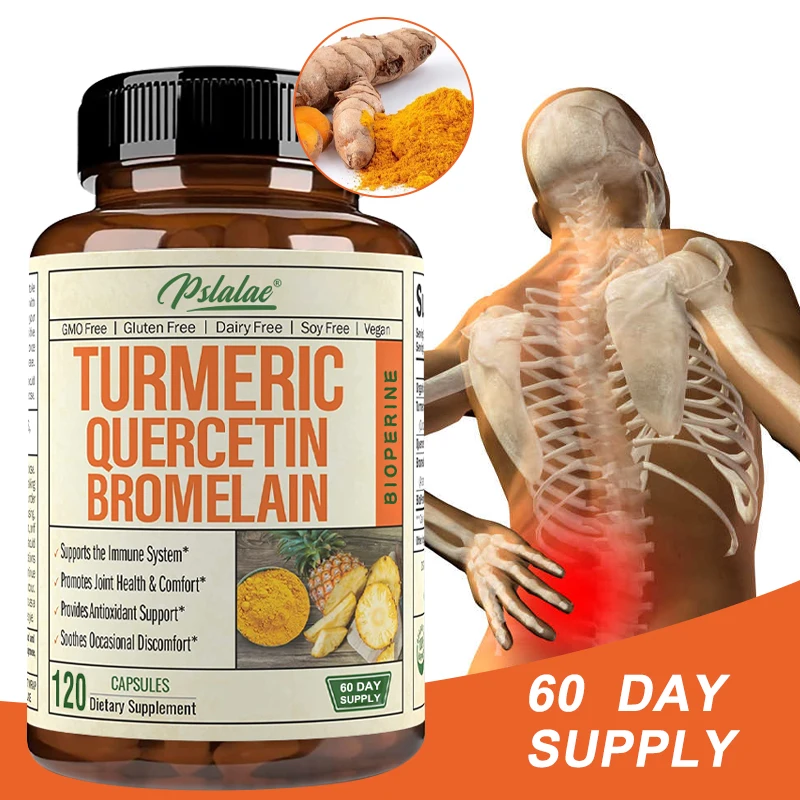 Quercetin with Bromelain & Turmeric - Supports Digestion & Joint Health - High Absorption