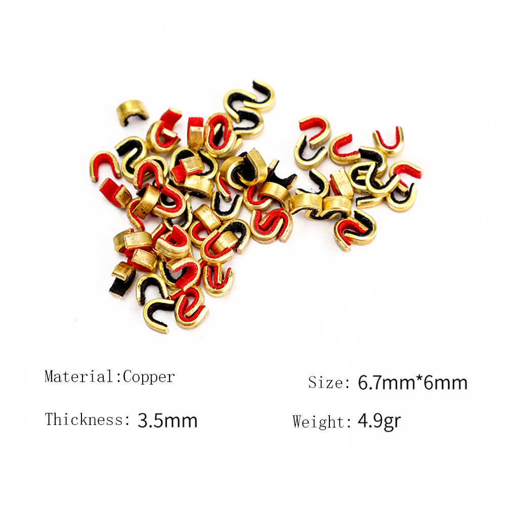 20 قطعة القوس الرماية سلسلة موقف أداة المضادة للانزلاق النحاس مشبك القوس سلسلة نوك نقطة حماية مشبك كليب #4