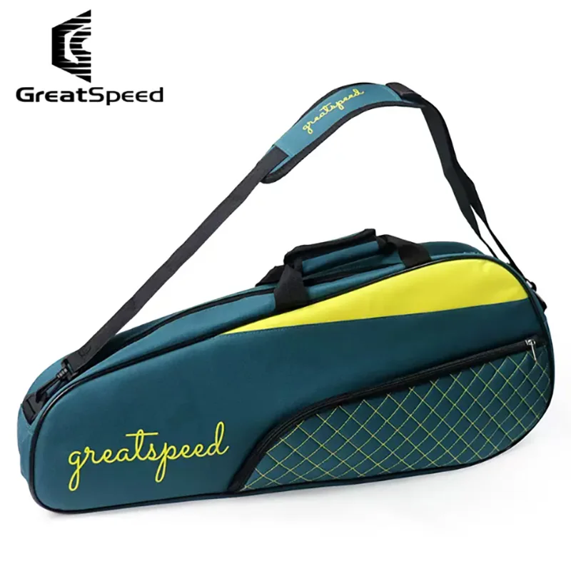 2024 New GREATSPEED 3pcs Tennis Badminton Raquet Sports Bag One Shoulder Pack Men Women Simple Racket Bags