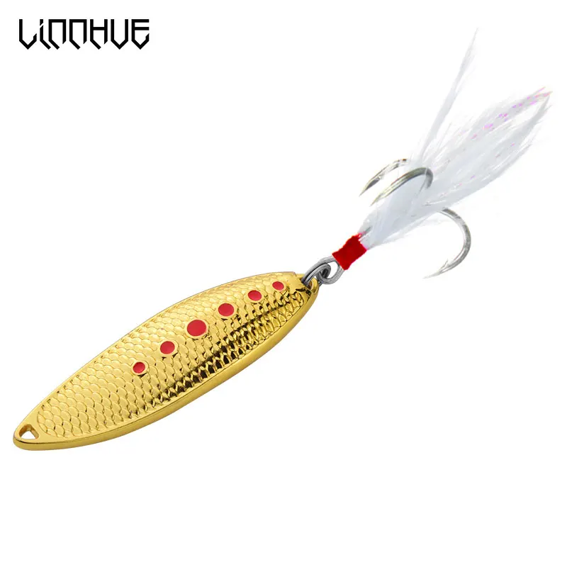 LINNHUE 1PCS Fishing Lure Evolutionary edition Leech 2.5g 3g 3.5g Zinc Alloy Spool Lure Hard Bait Sea Lake Lure Treble Hook