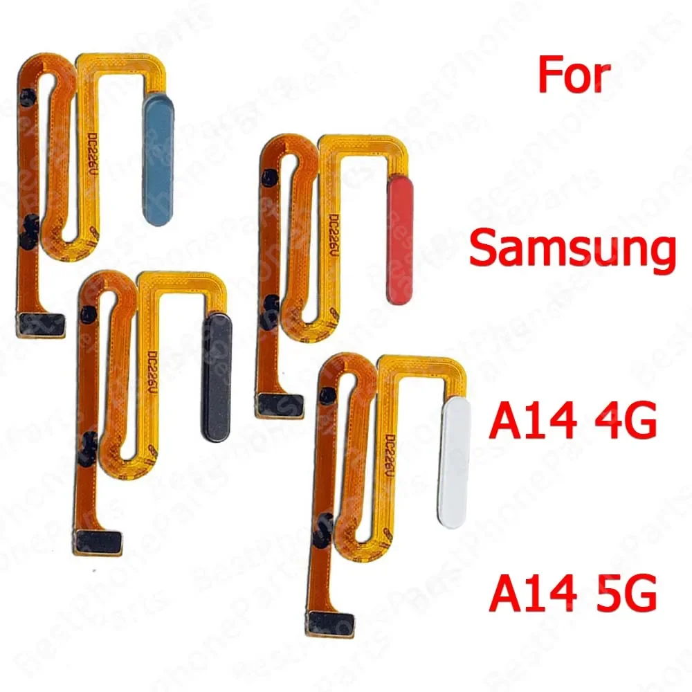 Fingerprint Sensor Finger Print Scanner Touch Menu Flex Cable For Samsung Galaxy A14 4G 5G A145 A146 New Spare Parts