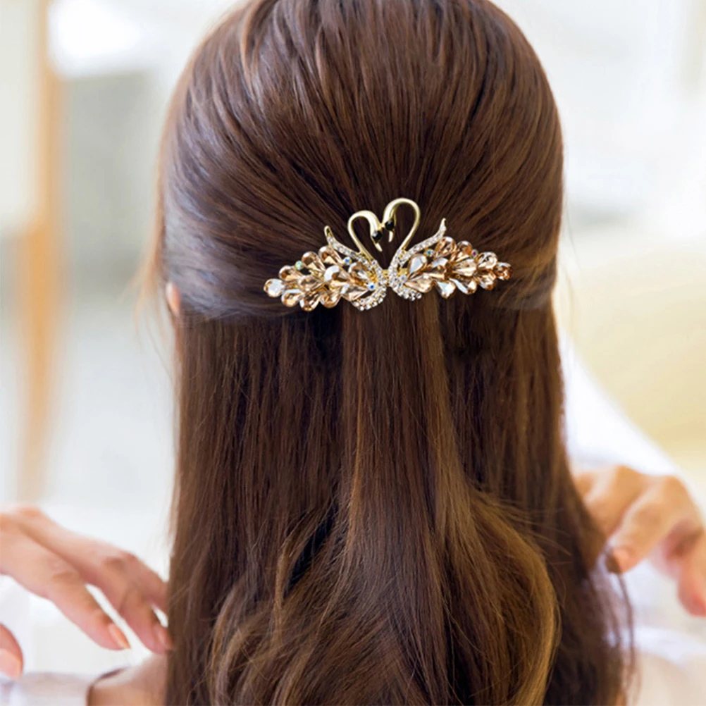 

3 Pcs Wed Crystal Hairpin Accessories for Girls Barrettes Women Rhinestones Woman