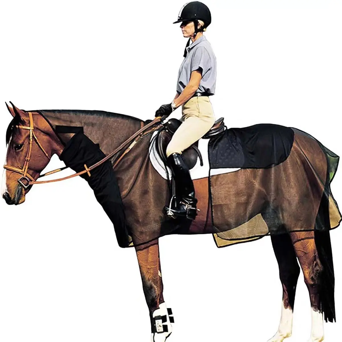 

Summer Horse Vest Net UV Resistant Mosquito Proof Breathable Adjustable Wear-Resistant Outdoor Activity Vest Cover