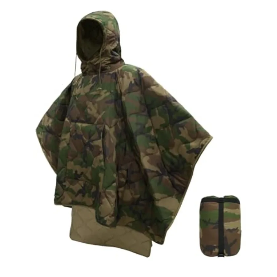 

Poncho Ler Hoodie with Pocket sulated Military Sleepg Bag Waterproof for Outdoor Campg Travel Survival Huntg Car Emergency