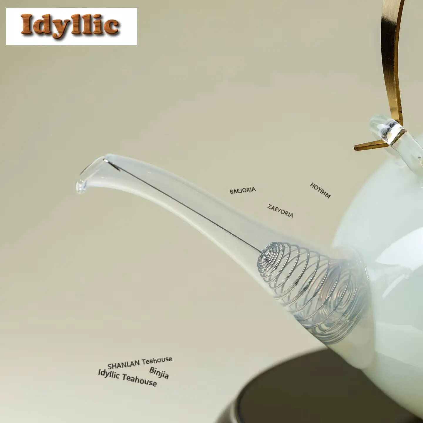 880ml Ice Jade Glass Boiling Water Kettle Large Capacity Tea Maker Pot Herbal Medicine Kettle Flower Tea Drinkware Accessories
