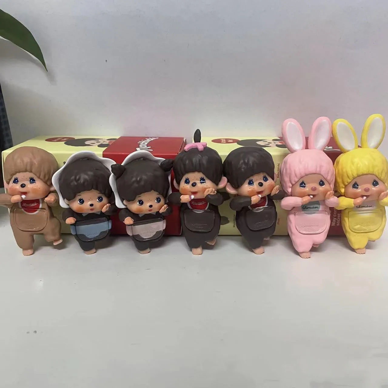 

for Monchichi Series Blind Box Collect Mini Figure Kawaii Doll Sakura Desktop Decor Kid Girl Gift