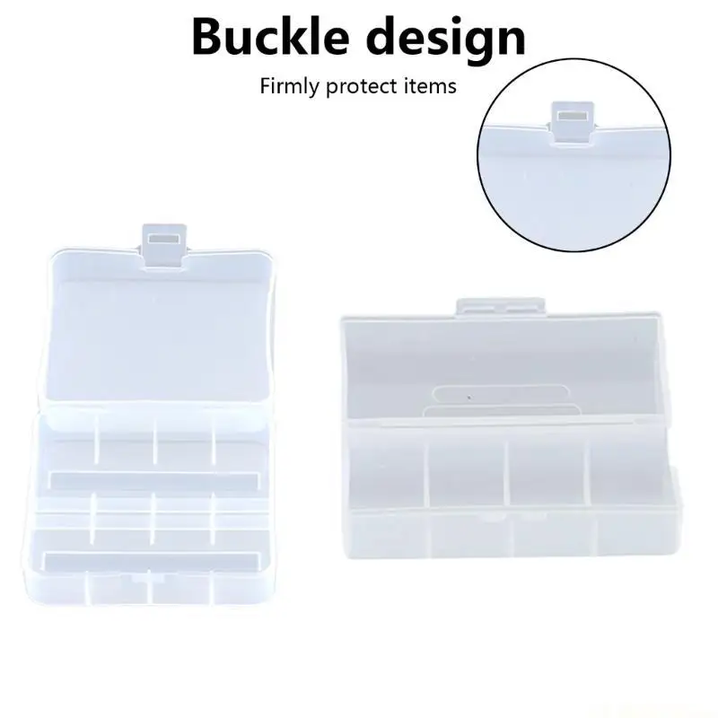 E56B Clear Battery Storage Case for 1pc/2pc 26650 Batteries Container Protect Your Batteries, Prevent Short Circuit and Dust