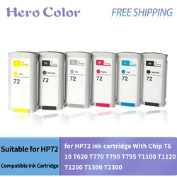 Suitable for HP 72 Ink Cartridge for hp72 ink cartridge With Chip T610 T620 T770 T790 T795 T1100 T1120 T1200 T1300 T2300