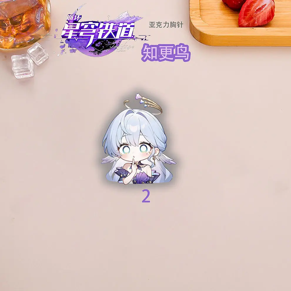 6 個新 Honkai: スターレールロビンバッジアニメかわいいブローチラペルピン DIY バックパック帽子服アクセサリーグッズギフト