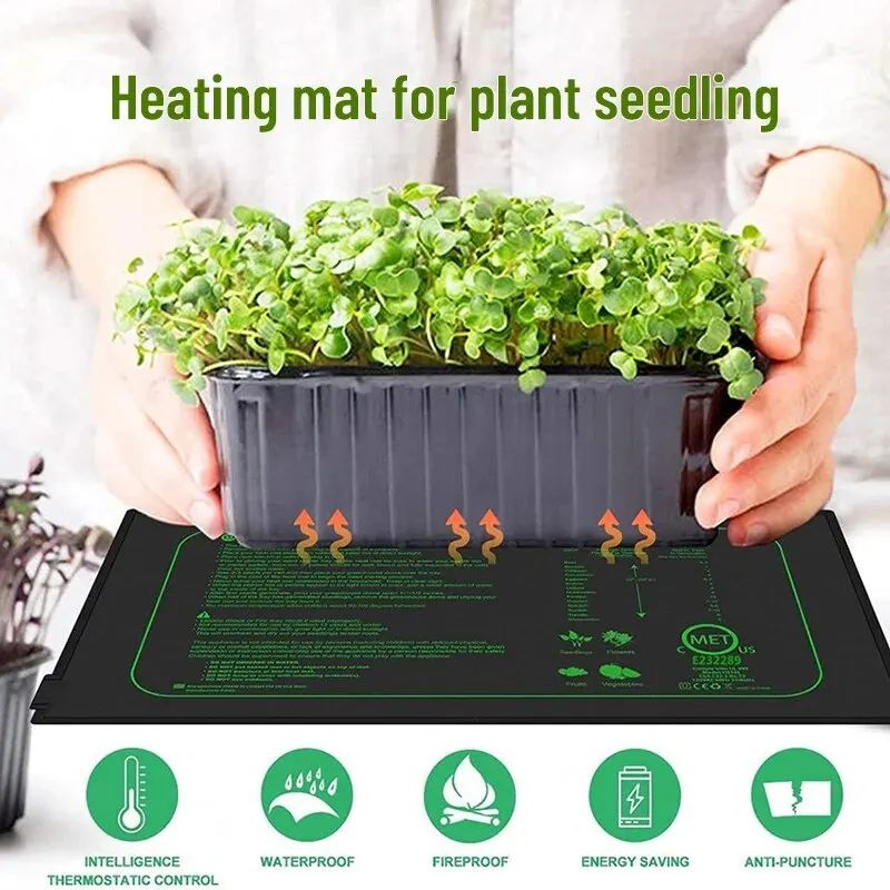 1Pc 10X52.5cm Eu Seedling Heat Pad Durable Plant Heating Pad for Plant Seed Starting Greenhouse Rooting Germination