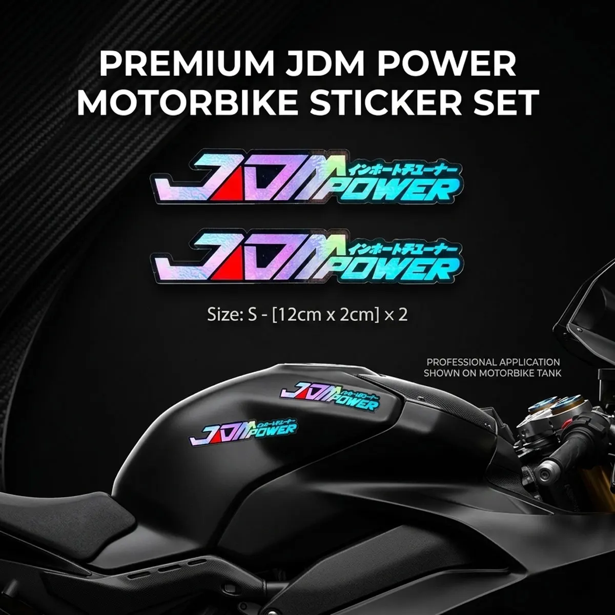 

JDM Letter Motorcycle Sticker For Yamaha R1 R6 MT09 Kawasaki Ninja ZX6R Honda CBR600RR BMW R1250GS Tenere KTM 890 Racing Decal