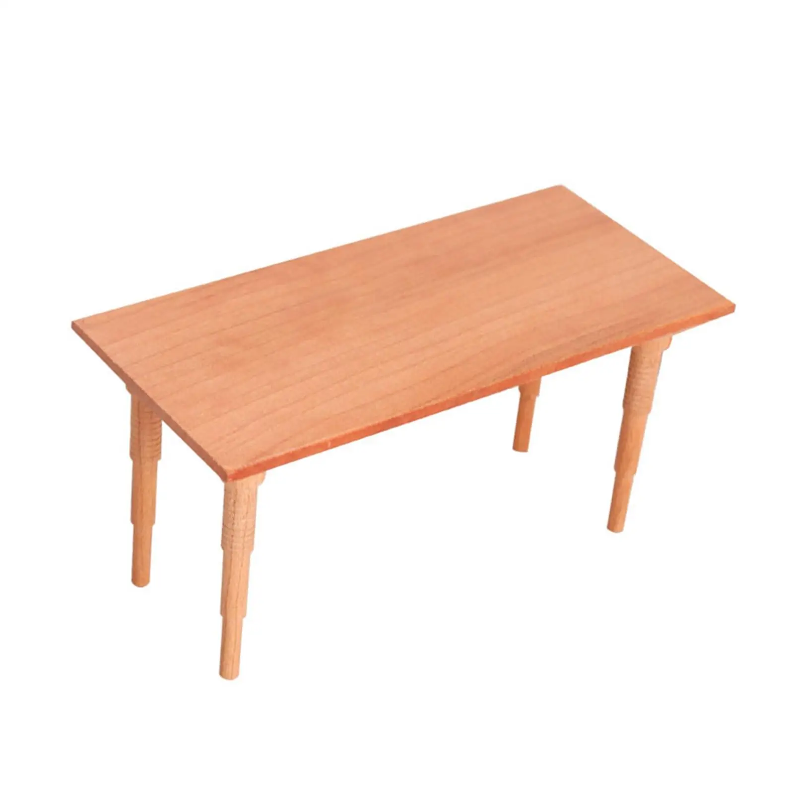 Mesa de madera para casa de muñecas, modelo de mesa para casa de muñecas 1:12 para diseño de jardín de hadas