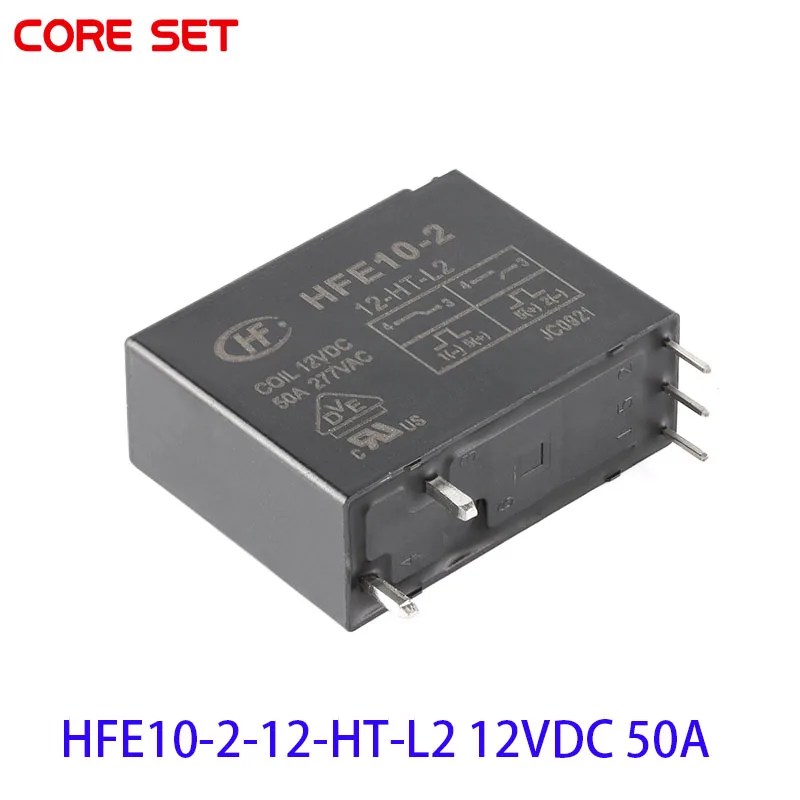 Magnetic holding relay HFE10-2-12-HT-L2 5P Double coil with manual switch 50A 12VDC