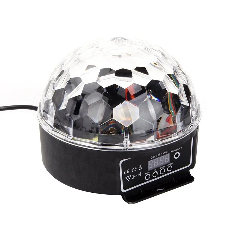 LED Crystal Magic Ball Effect Light Disco Dj Stage Light for KTV Club Pub Bar Wedding Show Voice-activated