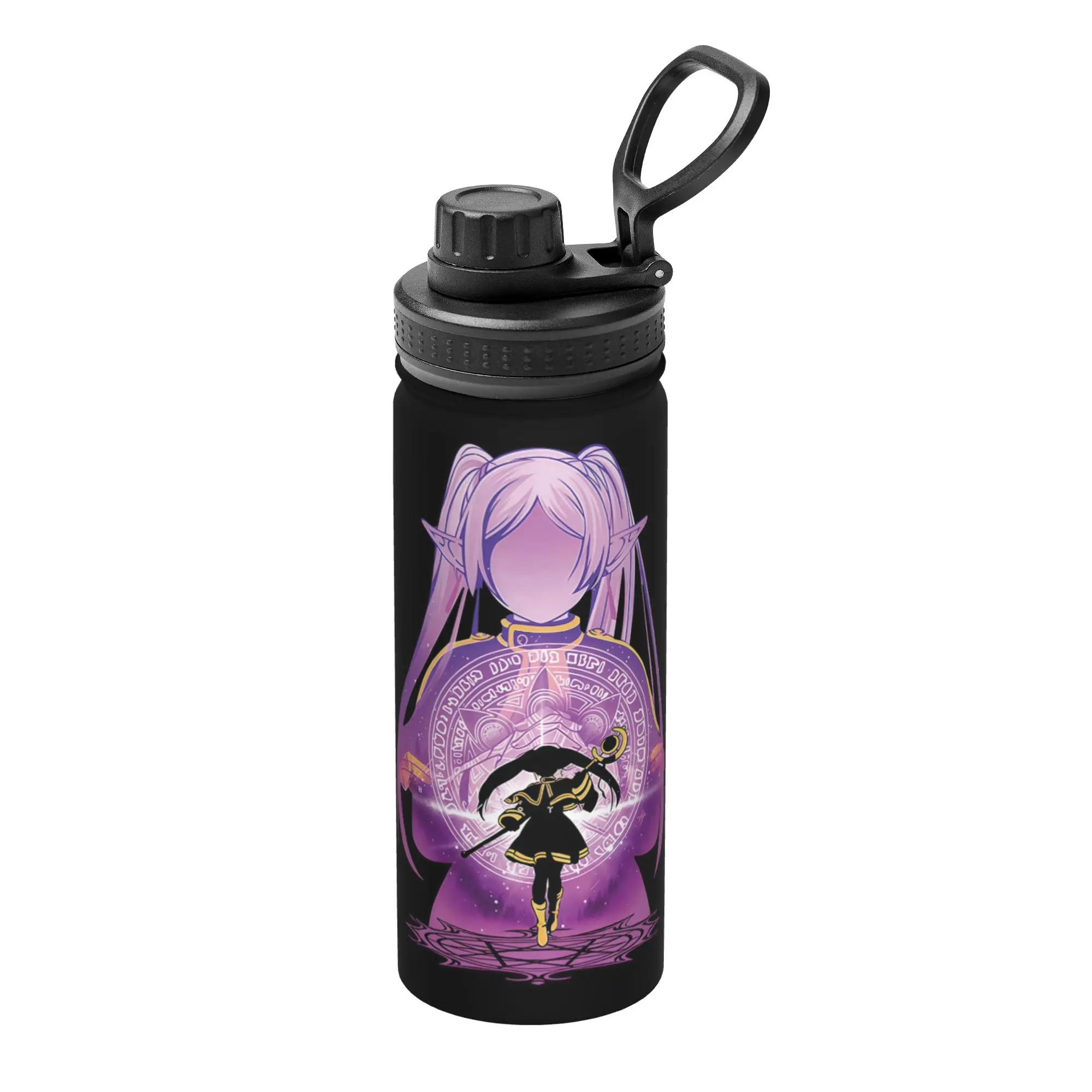 Frieren Beyond Journey's End Anime 18OZ Sports Insulated Kettle  Thermal Cup Stainless Steel Double Wall Mugs Water Bottle