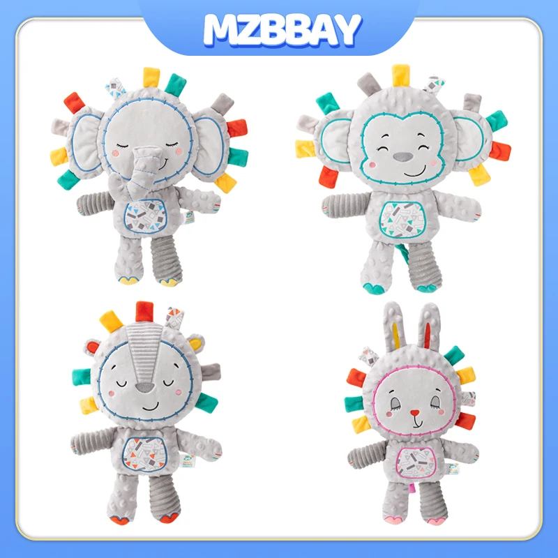 Muñecas Muppet para niños, juguetes de animales de dibujos animados Lovey, muñecos de compañía para dormir para bebés, juguetes para decoración de cama para habitación de niños, rompecabezas, juguetes para bebés