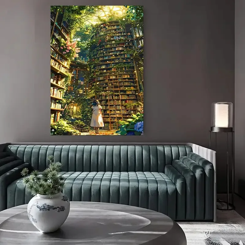 Magic Library Garden 1000/500/300/120 ชิ้นจิ๊กซอว์ปริศนาตกแต่งบ้านสําหรับผู้ใหญ่เกมครอบครัวสนุกปริศนาของเล่นเพื่อการศึกษาของขวัญ