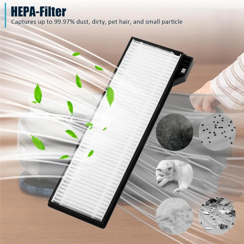 Peças domésticas para eufy x10 pro omni robô aspirador de pó escova lateral principal filtro hepa mop pano sacos pó peças reposição acc