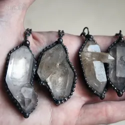 10pcs Minimal Herkimer Tibetan Quartz Layered Chain Necklace Wicca Y2k Jewelry Goth Choker Boho Goblincore Emo Talisman Arcane