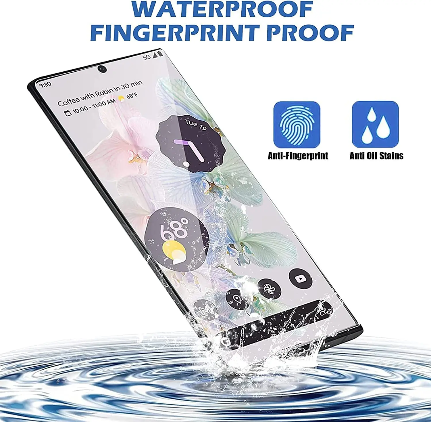 3D Curved Privacy Screen Protectors for Google Pixel 6 7 Pro Anti-Spy Protective for Google Pixel7 Pro---NO Support Fingerprint